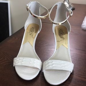 Michael Kors white and gold high heels